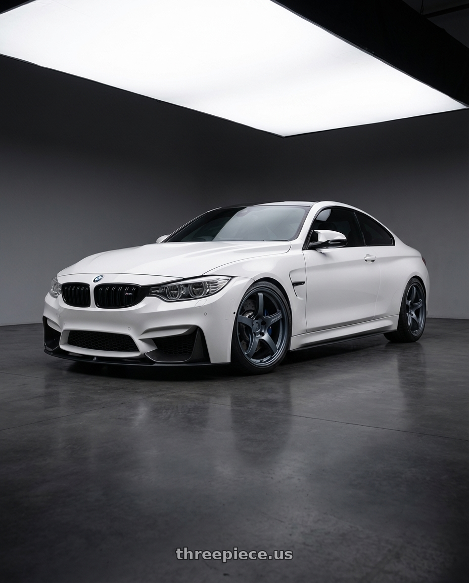 2018 BMW M4 F82 with Gram Lights 57CR 5x120 19x8.5+35 Gunblue II wheels