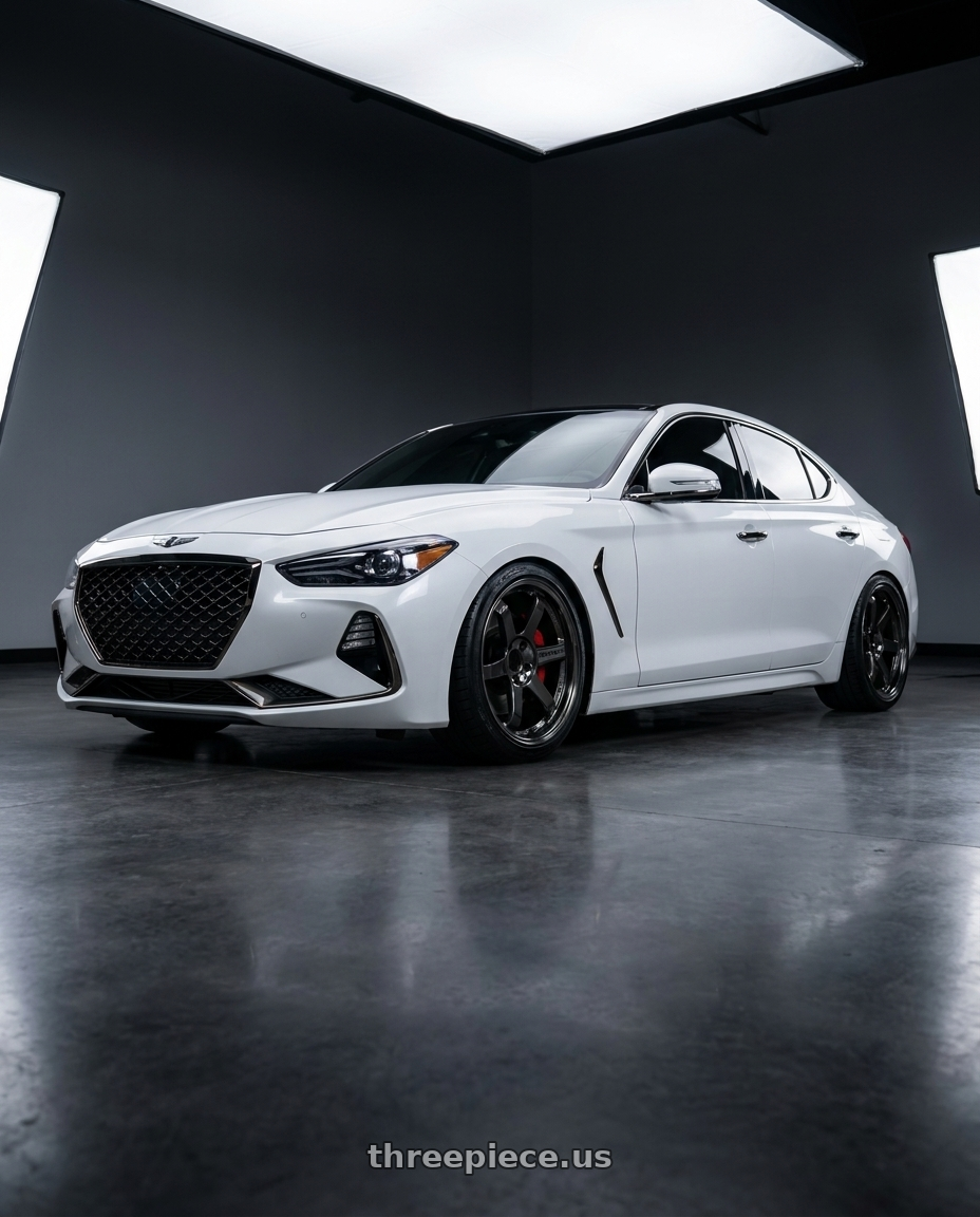 2020 Genesis g70 with Volk Racing TE37SL 5x114.3 19x10.5+12 Pressed Double Black wheels
