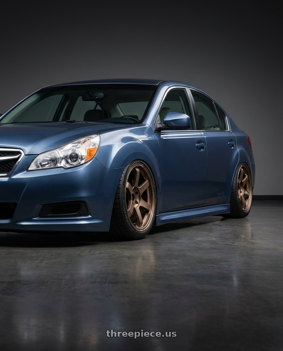 2014 Subaru Legacy 2 5 with Volk Racing TE37 SAGA S-PLUS 30TH MACHINING VER 5x100 18x8.5+45 Bronze wheels