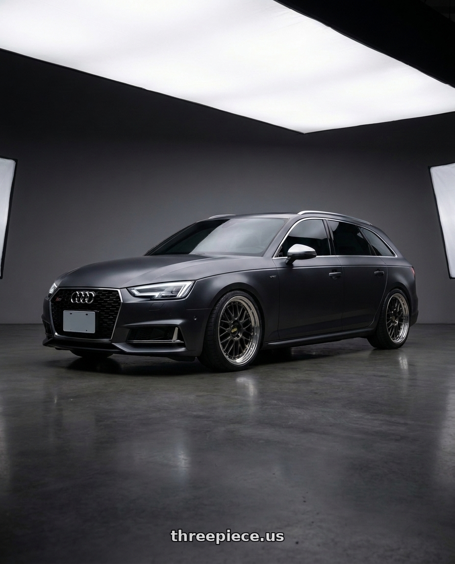 2017 Audi S4 Avant B9 with BBS LM 5x114.3 18x9.5+38 Diamond Black wheels