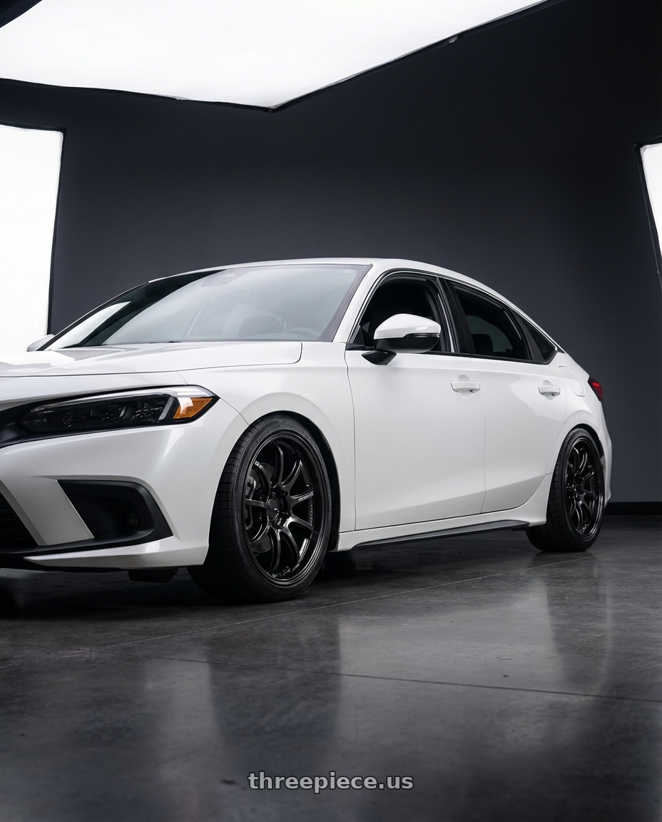 2024 Honda Civic with Advan Racing RS-DF Progressive 5x114.3 18x10+35 Racing Titanium Black wheels