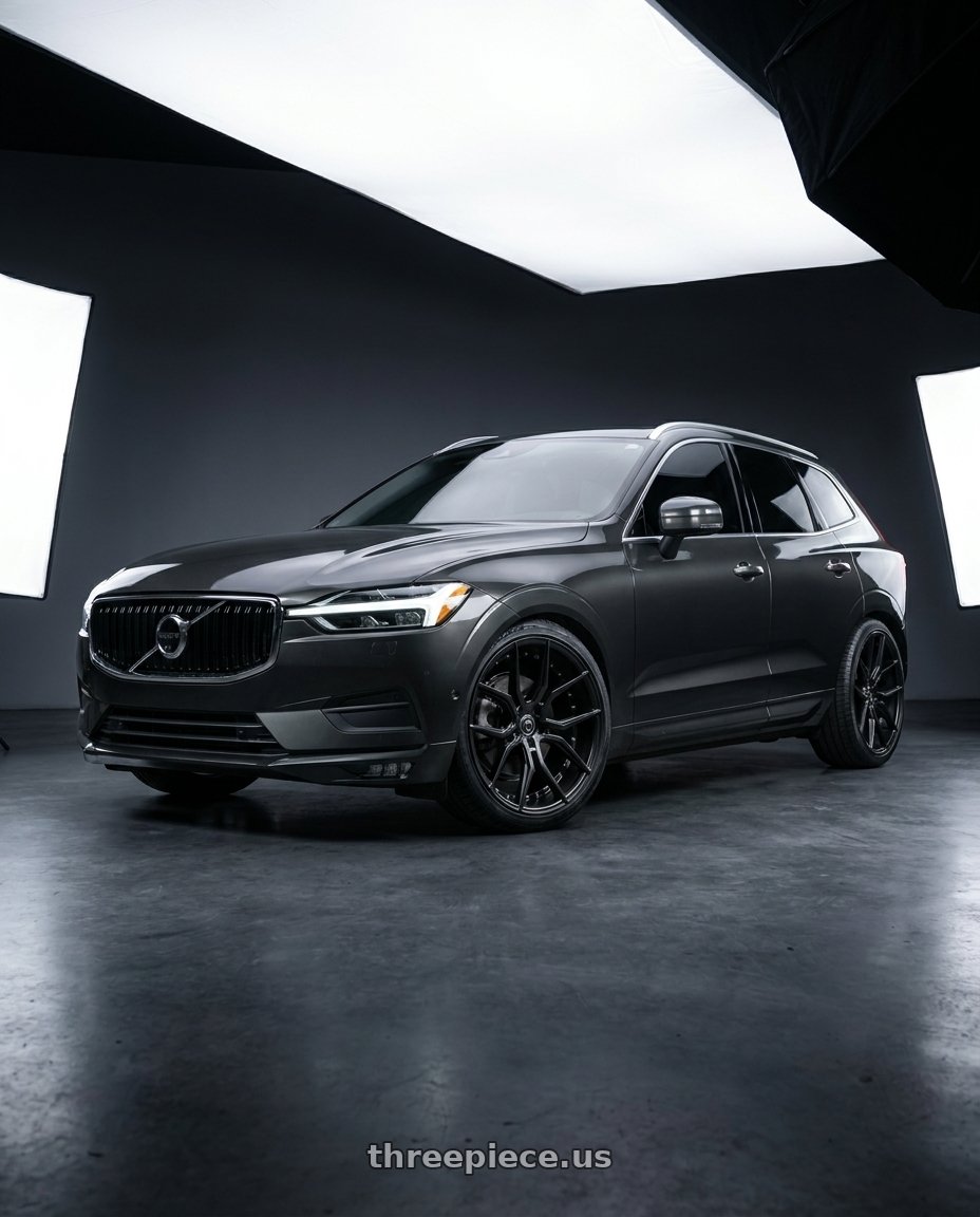2021 VOLVO XC60 with MARQUEE WHEELS M1000 5x112 20x10.5+38 SATIN BLACK wheels