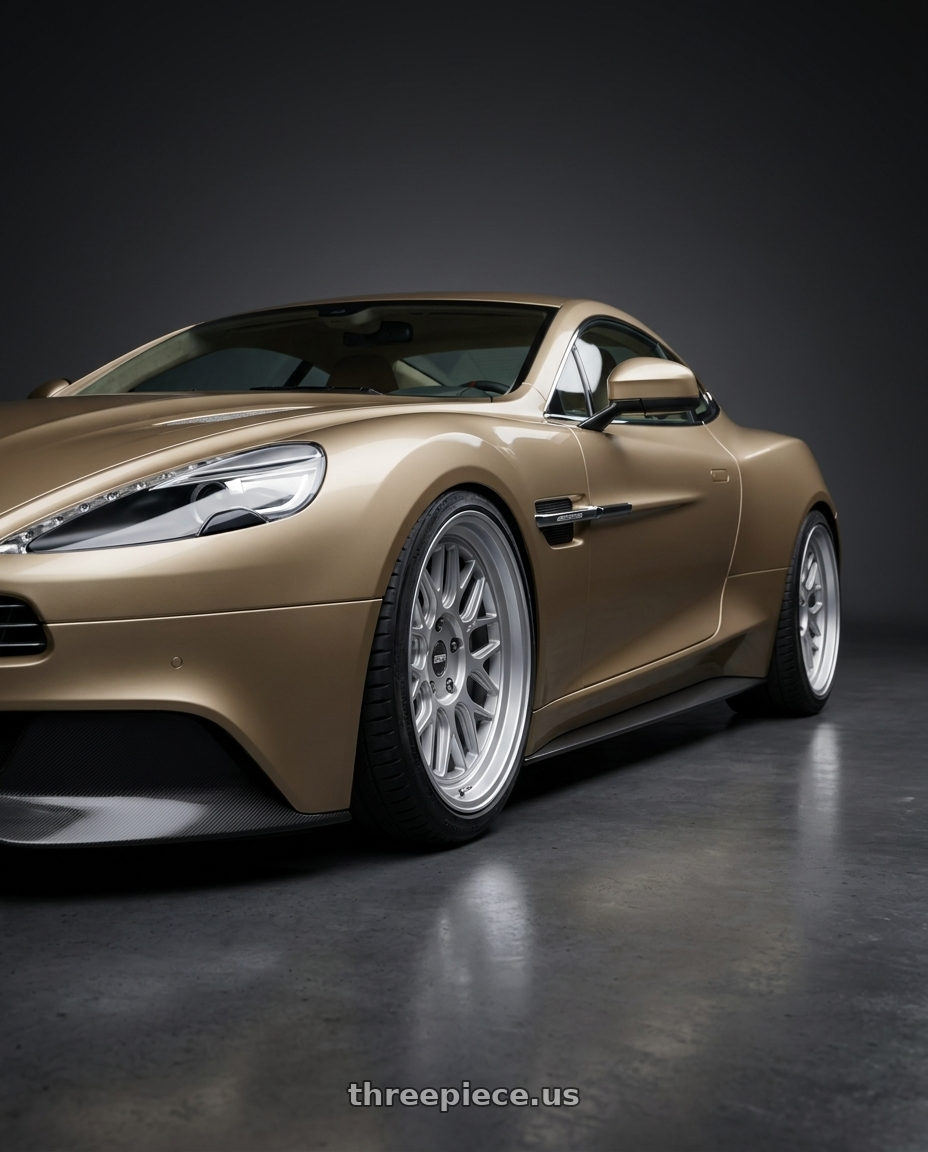2014 Aston Martin Vanquish with ESR Wheels CR SERIES CR01 5x100 18x8.5 +30 Hyper Silver wheels