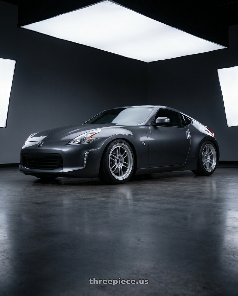 2018 Nissan 370Z with Enkei RPF1 5x114.3 18x9.5+15 Silver wheels