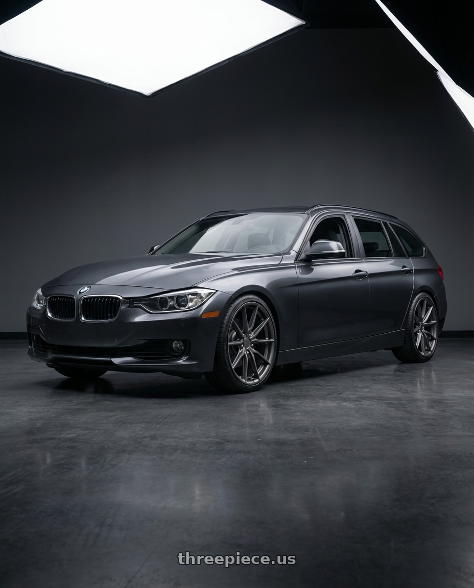 2016 BMW 3 Series F30 with Niche 1PC M239 RAINIER 5X120 19X8.5 +35 MATTE ANTHRACITE wheels