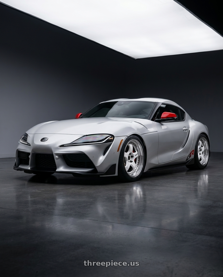 2026 toyota GR supra final with Work Meister S1 3P 5x112 19x8.5+31 L Disk White wheels