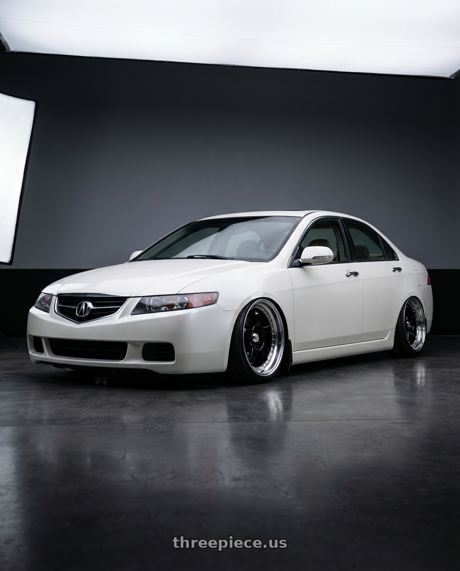 2006 Acura Tsx  with Konig SSM 5x114.3 18x8+35 Gloss Black w/ Machined Lip wheels