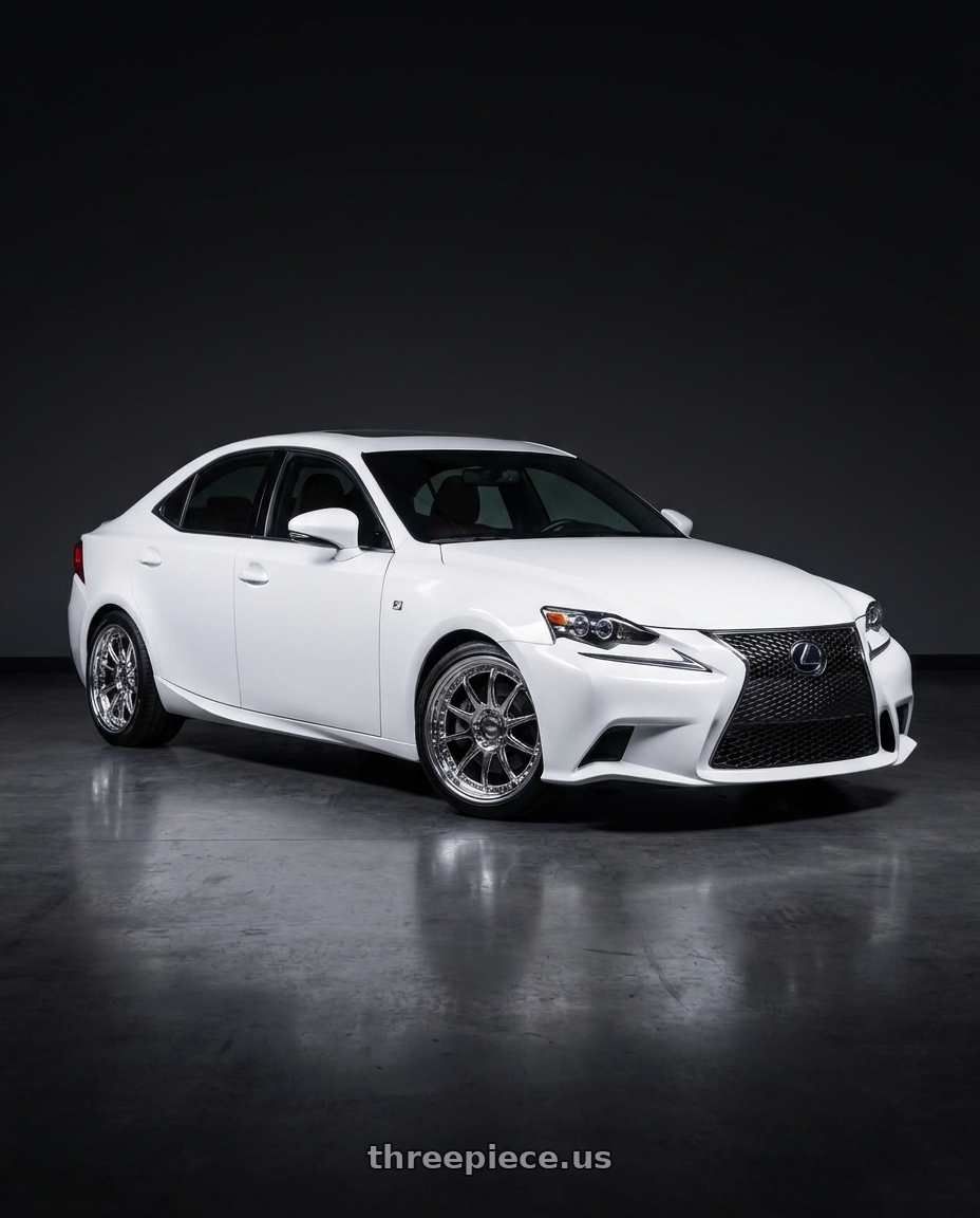 2016 LEXUS IS with ESR Wheels CS12 5x114.3 19x9.5 +22 Vacuum Chrome wheels
