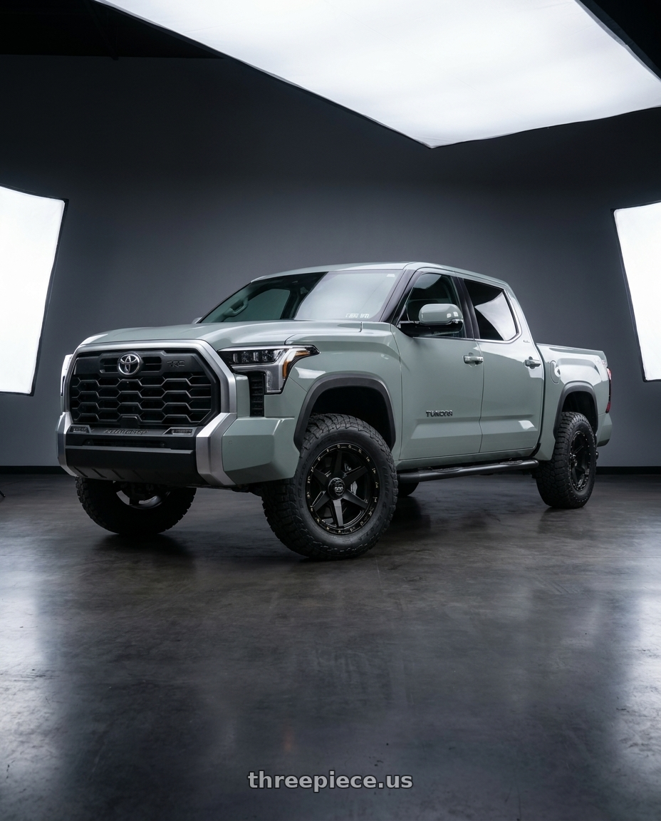 2018 Toyota Tundra with KMC KM101 TEMPO 5X150 20X9 +18 SATIN BLACK wheels