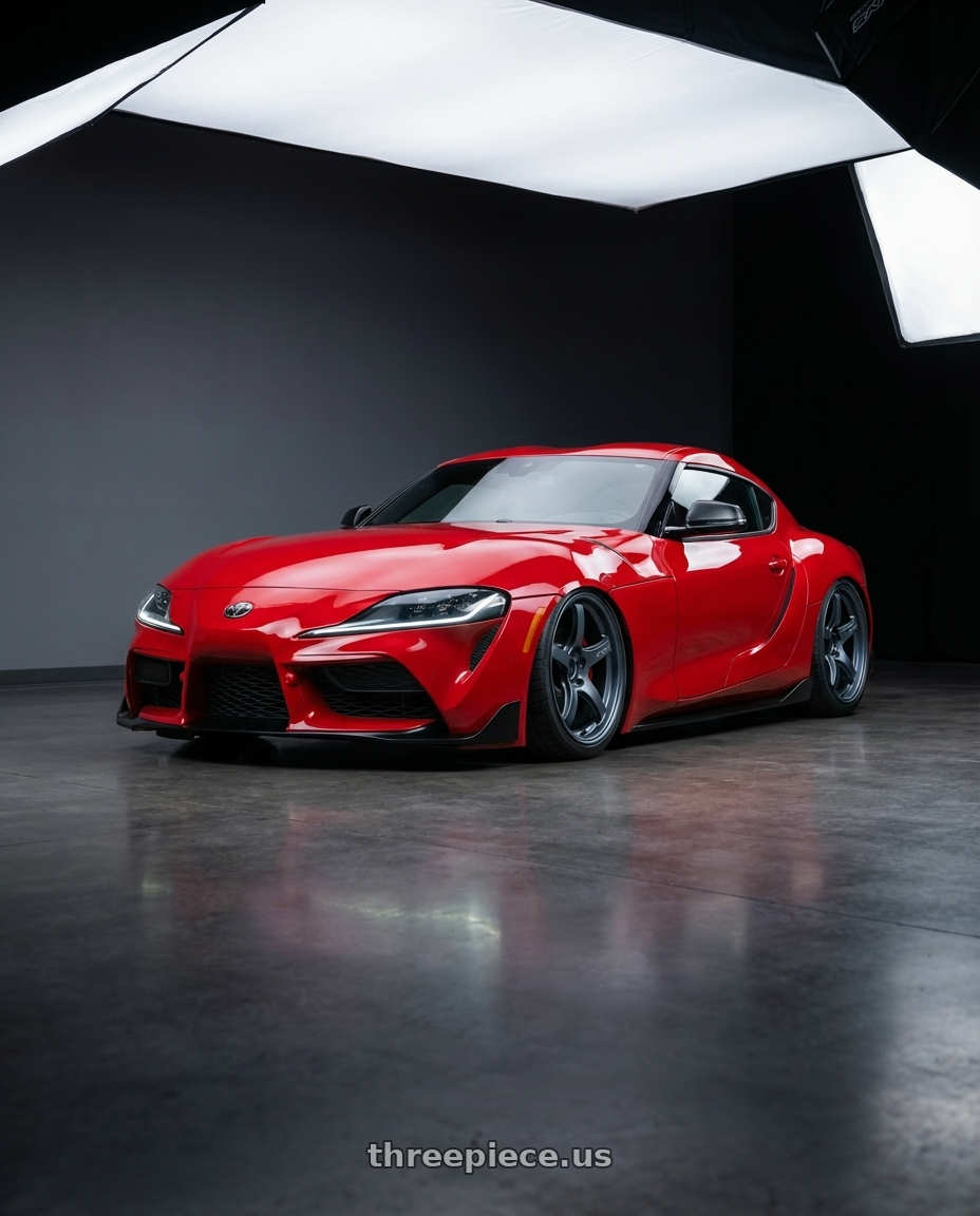 2023 Toyota GR Supra with Gram Lights 57CR 5x112 19x8.5+45 Gunblue II wheels