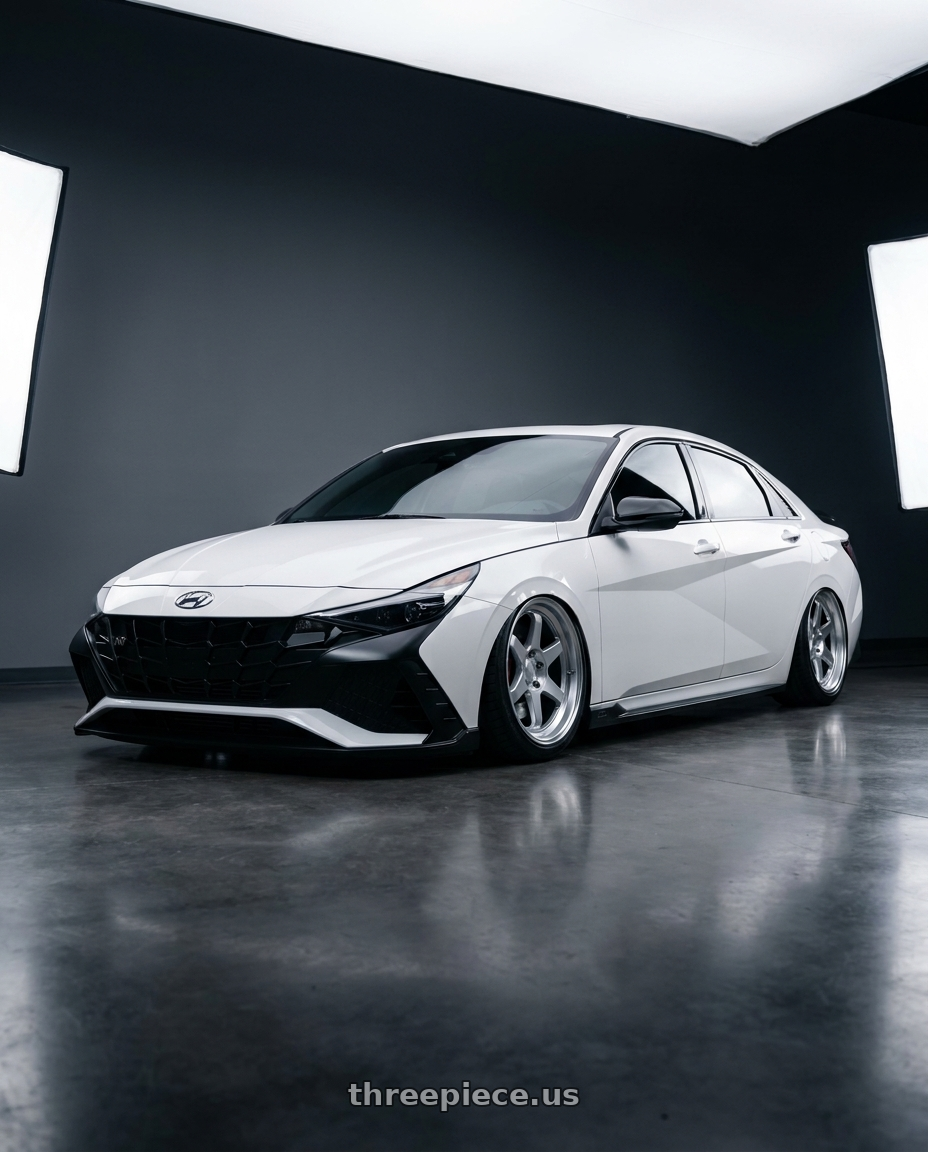 2024 Hyundai Elantra N with Kansei K11S Tandem 5x114.3 19x9.5 12 Hyper Silver wheels