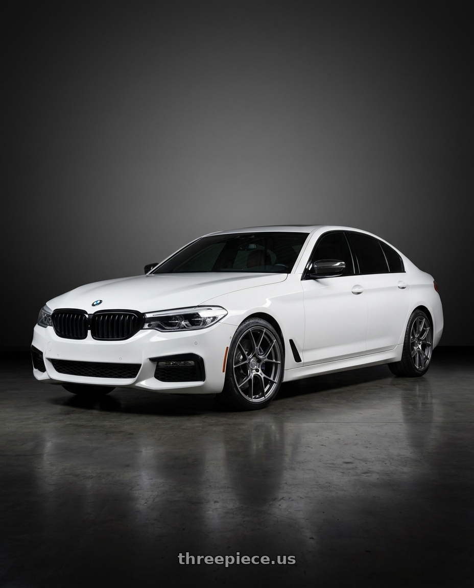 2019 BMW 540i Msport with Aodhan AH-11 5x112 18x8.5+35 Hyper Black wheels