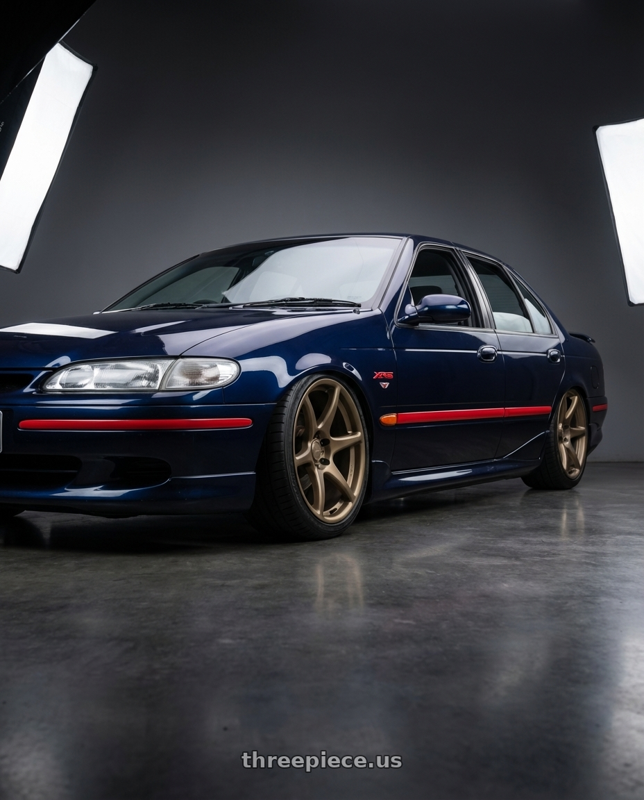 1997 ford falcon xr6 , n9 navy  with Kansei K11B Tandem 5x114.3 19x10.5 12 Bronze wheels