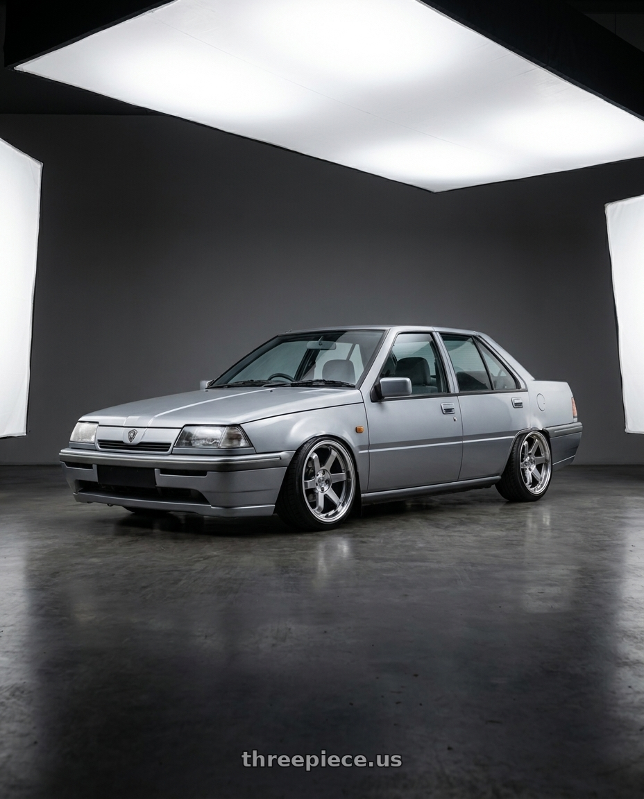 1998 Proton iswara with F1R F106 5x108 18x8.5 +38 Hyper Black wheels