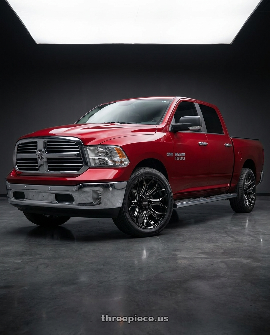 2018 ram 1500 with WELD Off-Road Gradient 5x139.7 20x10 -18 Gloss Black/Milled wheels