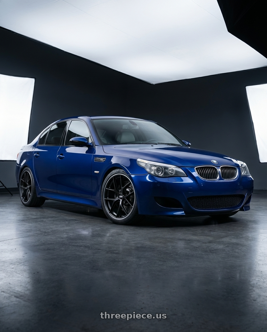 2010 BMW M5 E60 with BBS CC-R 5x120 19x9.0+48 Satin Black wheels