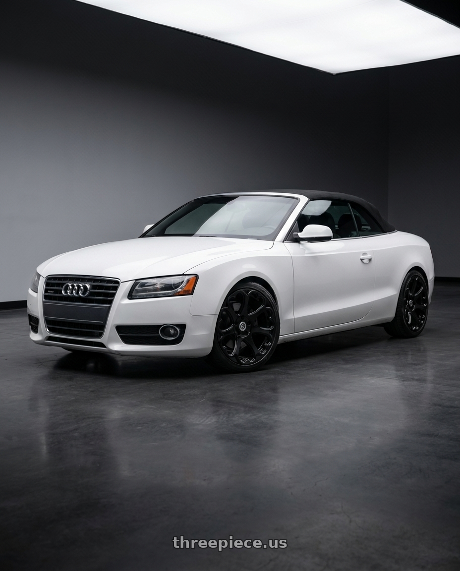 2011 Audi A5 with HERITAGE WHEEL KOKORO MONOC 5x112 17x8 +25 BLACK wheels
