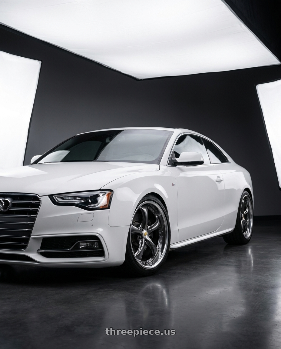 2014 Audi s5 with Work Wheels VS-KF 5X114.3 19x10+20 Brilliant Silver Black R Disk FULL REVERSE wheels