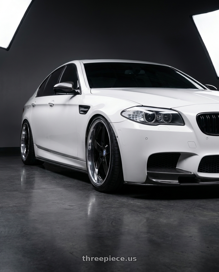 2012 BMW 550i with Beyern RAPP 5X120 22X10.5 +20 GLOSS BLACK W/ MIRROR CUT LIP wheels