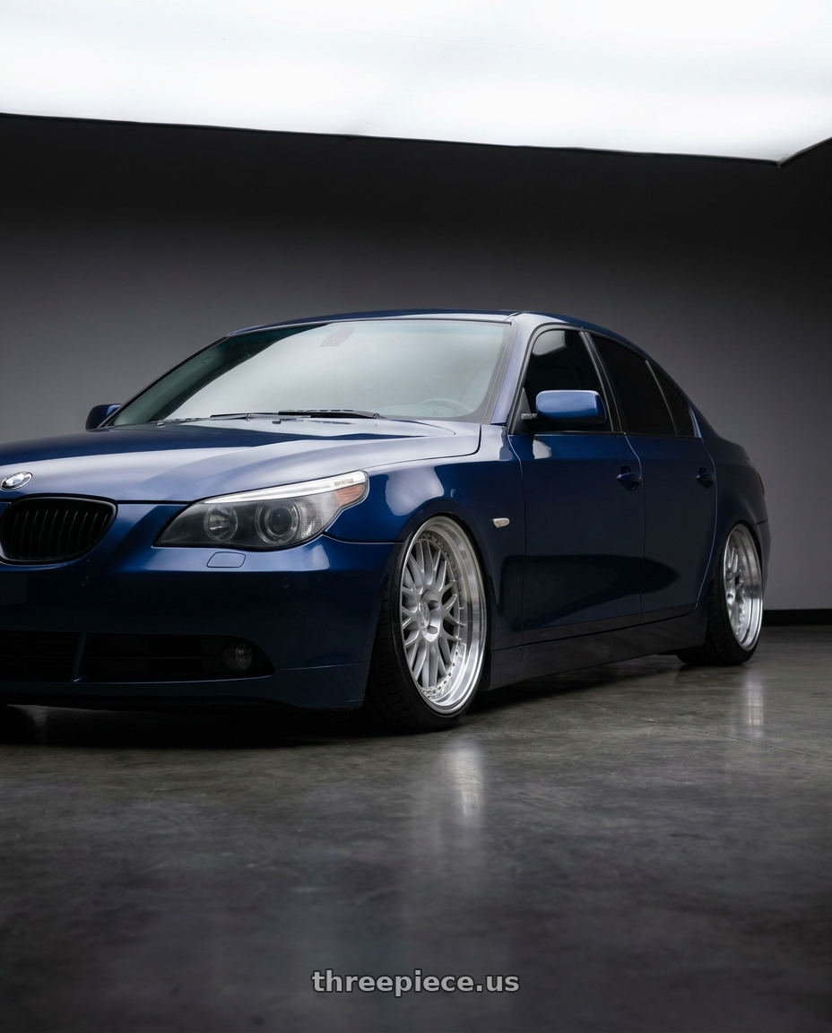 2004 bmw 530i with Aodhan AH02 5x120 18x9.5+35 Silver w/ Machined Lip wheels