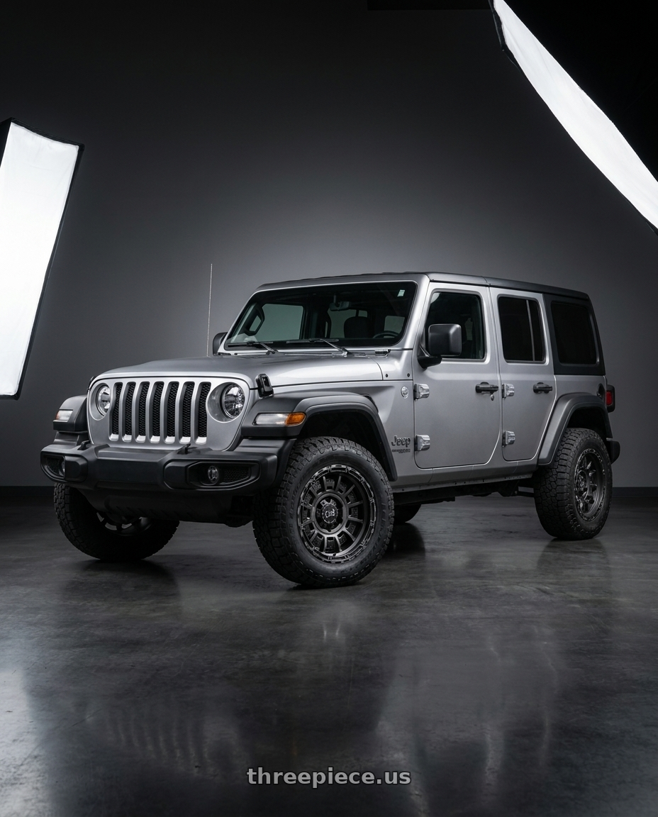 2021 Jeep Wrangler Sport with Black Rhino LEGION 5X127 17X9 -12 MATTE BLACK GRAY TINT wheels