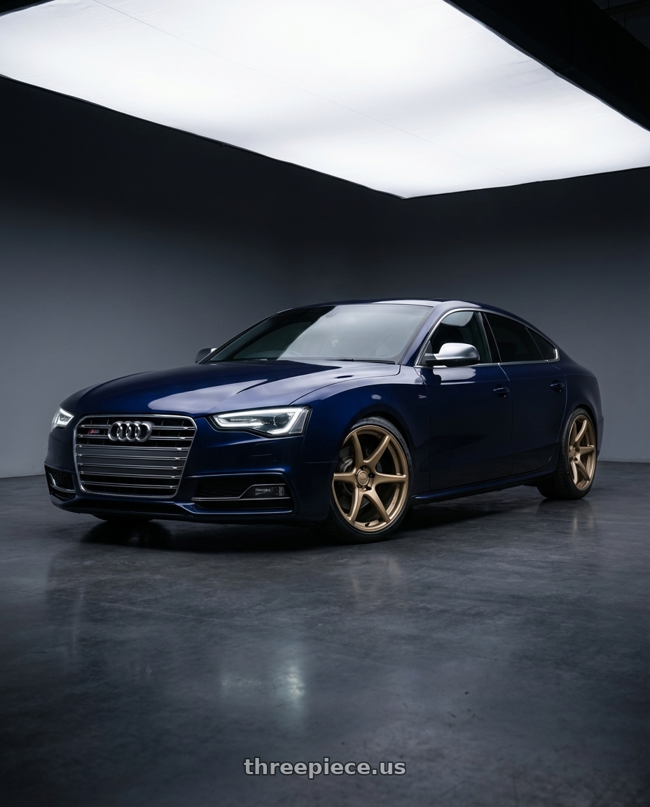 2014 Audi S5 B8 with Kansei K11B Tandem 5X112 19x10.5 22 Bronze wheels