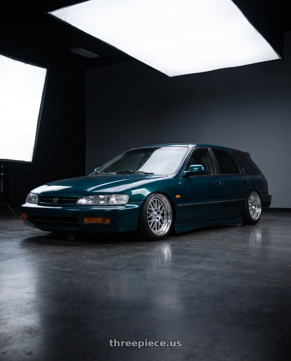 1994 honda accord with Work Meister M1 3p 4x114.3 18x8+38 O Disk Silver wheels