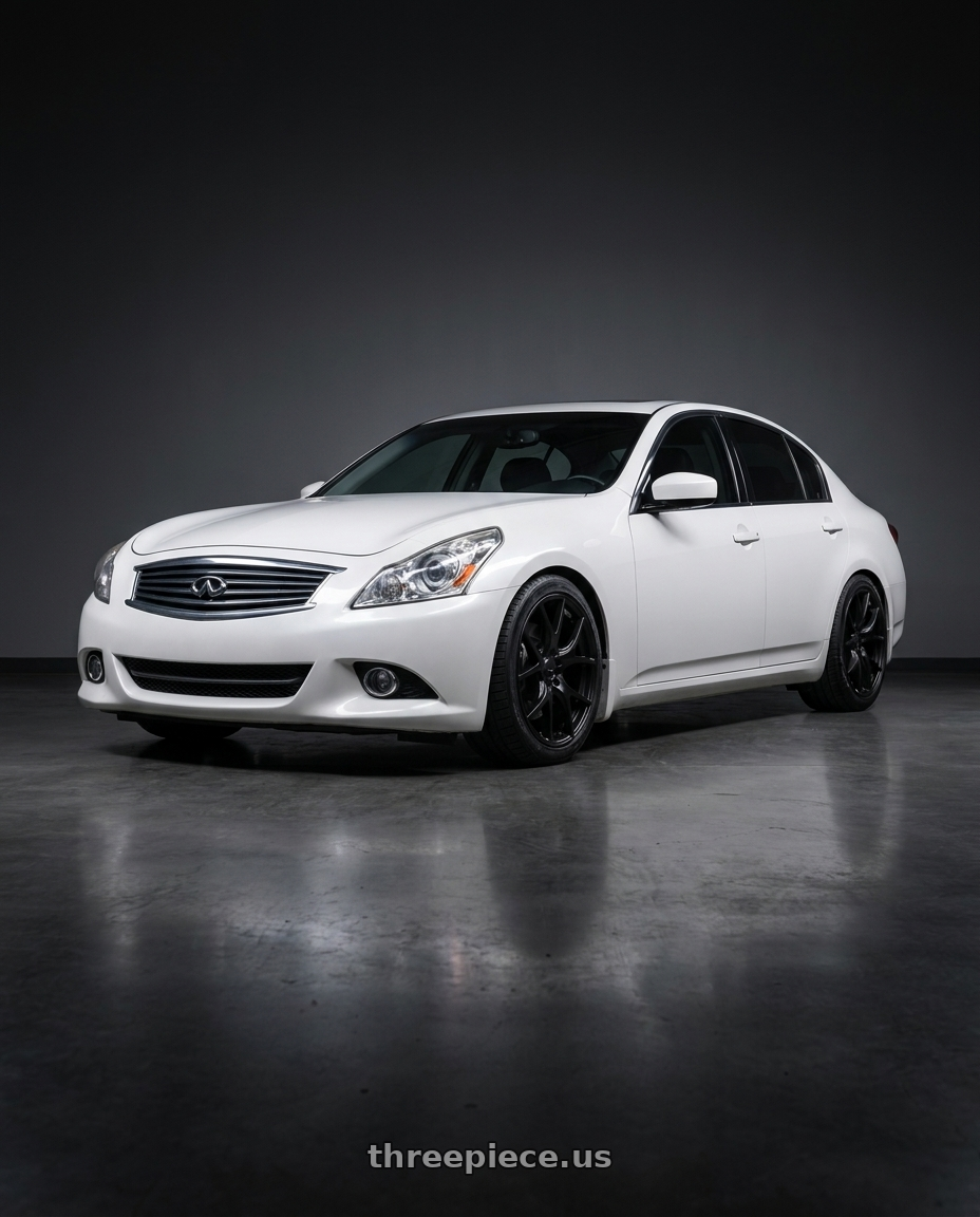 2012 Infiniti G37 with Ssr Gtv03 5x114.3 19x8.5+38  FLAT BLACK wheels