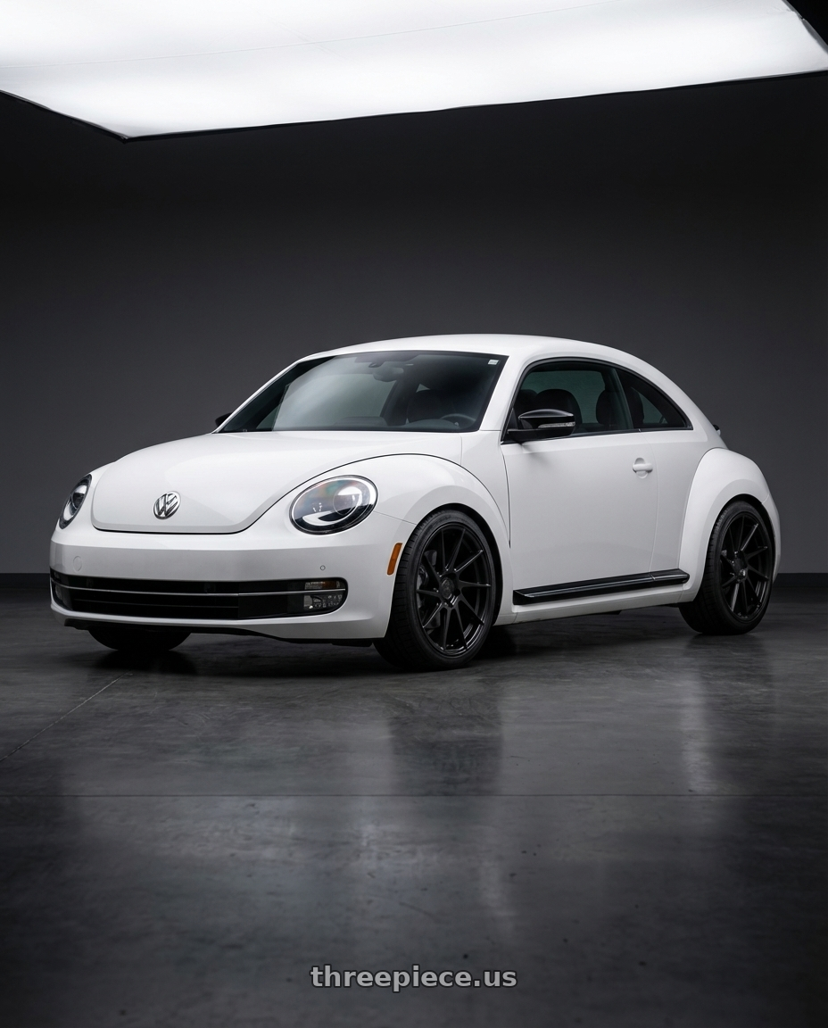 2016 Volkswagen Beetle Turbo with Aodhan AH09 5x112 18x9.5 +35 Matte Black wheels