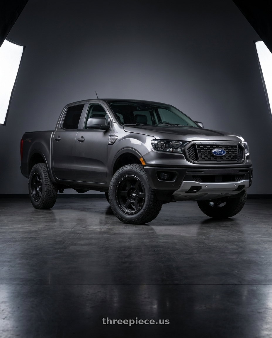 2021 Ford Ranger XL with Dirty Life Compound 9315 6x139.7 18x9-12 Matte Black wheels
