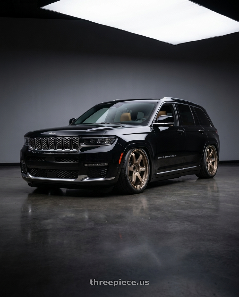 2023 jeep grand cherokee summit with Volk Racing TE37 Ultra M Spec 5x112 19x9.5+23 19x10.5+35 Bronze Almite Toyota Supra MK5 Spec wheels