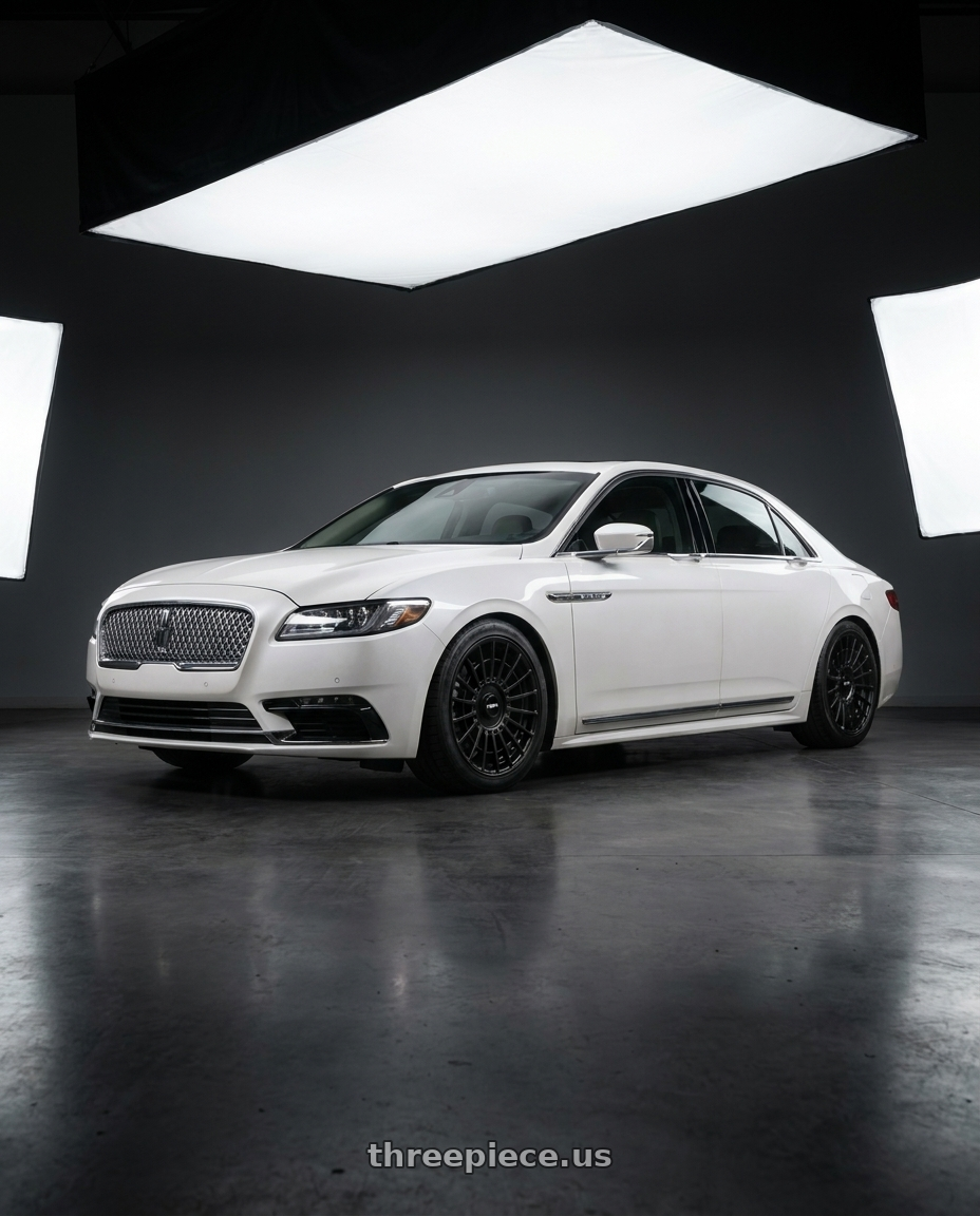 2017 Lincoln Continental  with Rotiform 1PC R142 LAS-R 5X108/5X120 19X8.5 +45 MATTE BLACK wheels