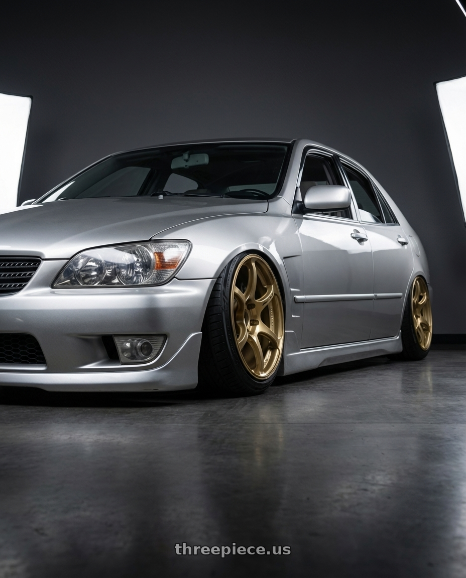 2004 is300 lexus with Advan RGIII 5x114.3 17x9.0+45 Gold wheels