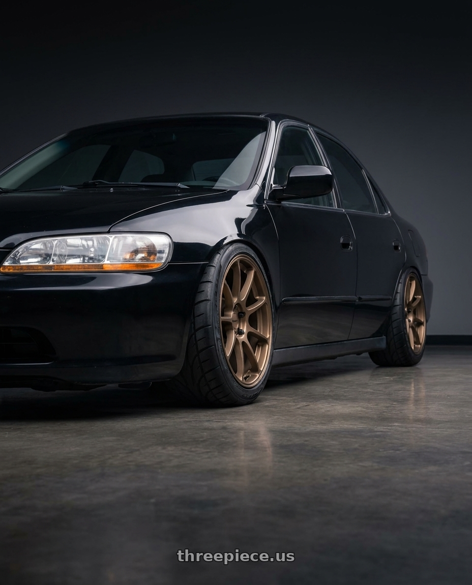 2001 Honda Accord with KATANA RACING KR07 5x114.3 17x7.5 +40 Matte Bronze wheels
