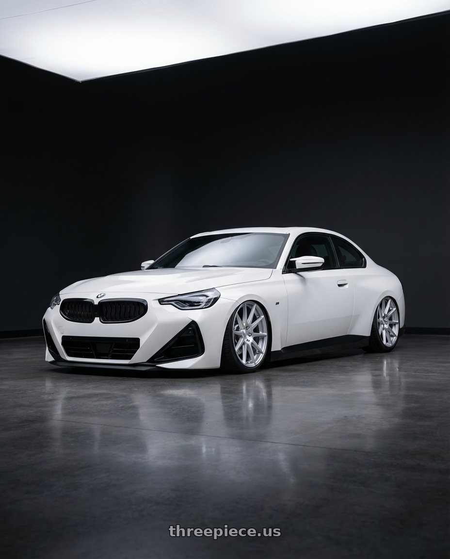 2024 BMW 2 Series G42 with Niche 1PC M146 ESSEN 5X112 19X8.5 +42 GLOSS SILVER MACHINED wheels