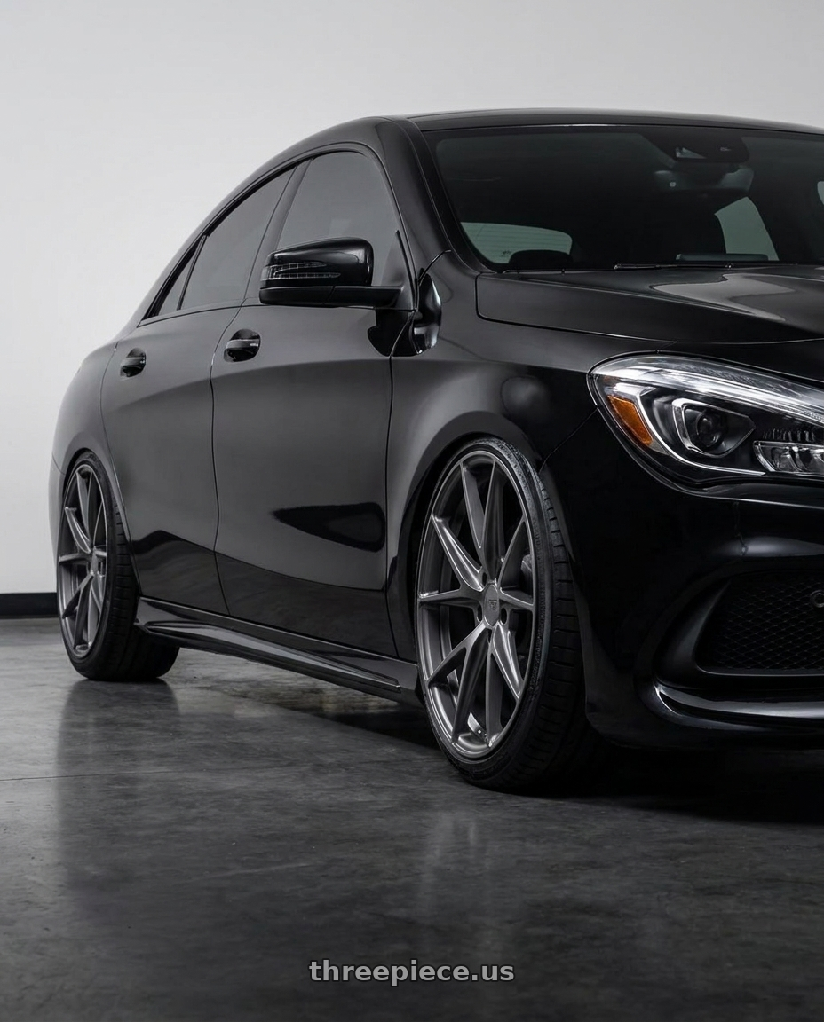 2018 Mercedes-Benz CLA C117 with Niche 1PC M116 MISANO 5X112 19X8.5 +25 MATTE GUN METAL wheels