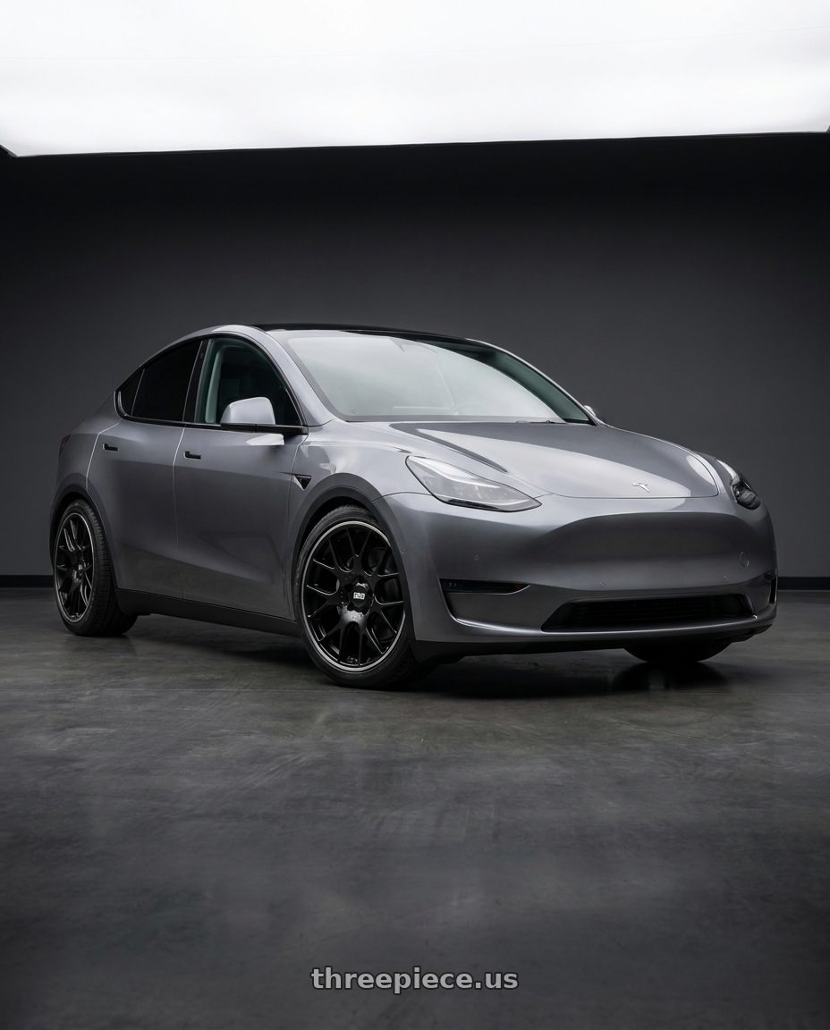 E.g 2026 model y juniper with BBS CH-R 5x130 19x12 +45 Satin Black Polished Rim Protector wheels