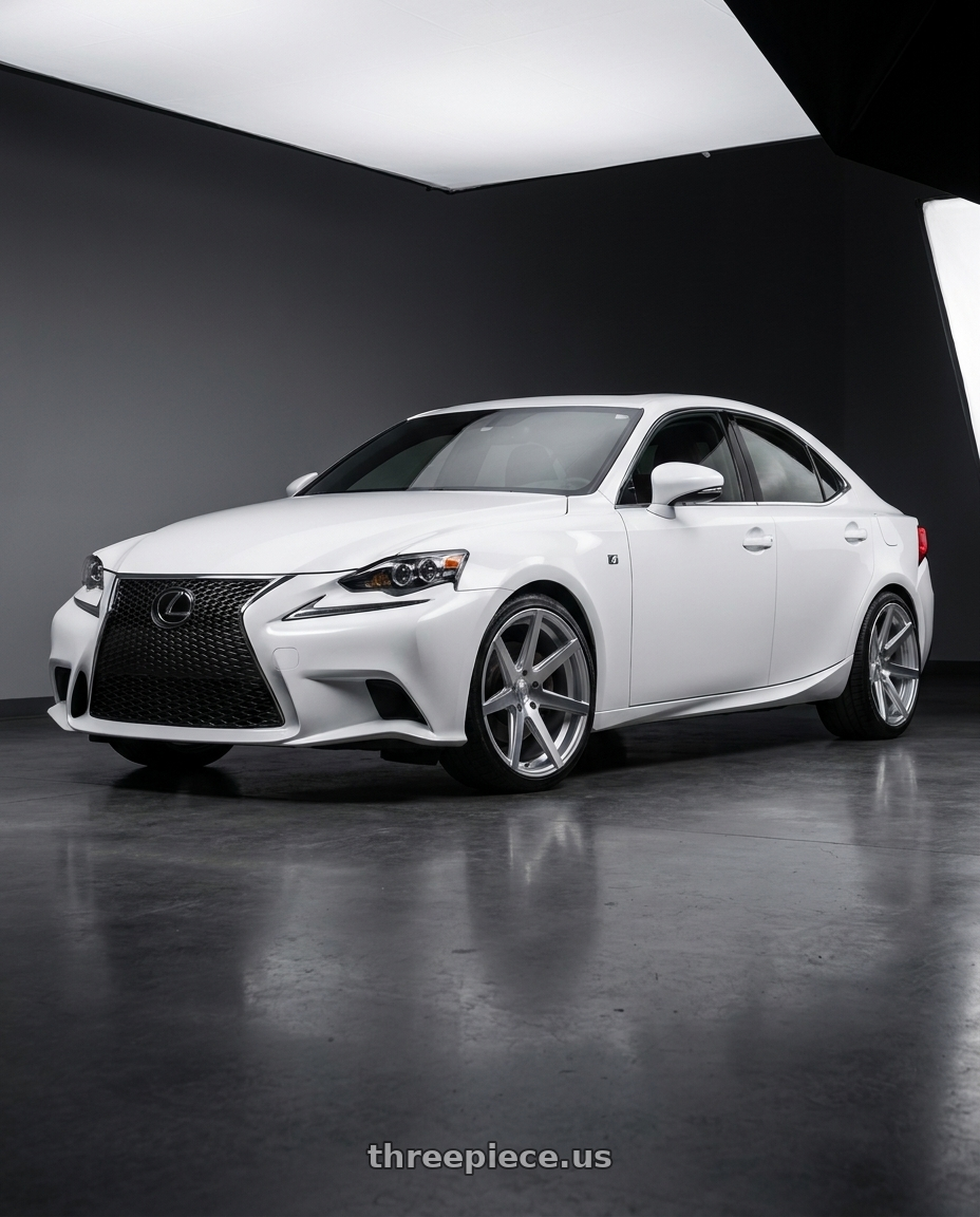 2016 Lexus IS with Rohana RC7 5x114.3 20x9+22 Machine Silver wheels