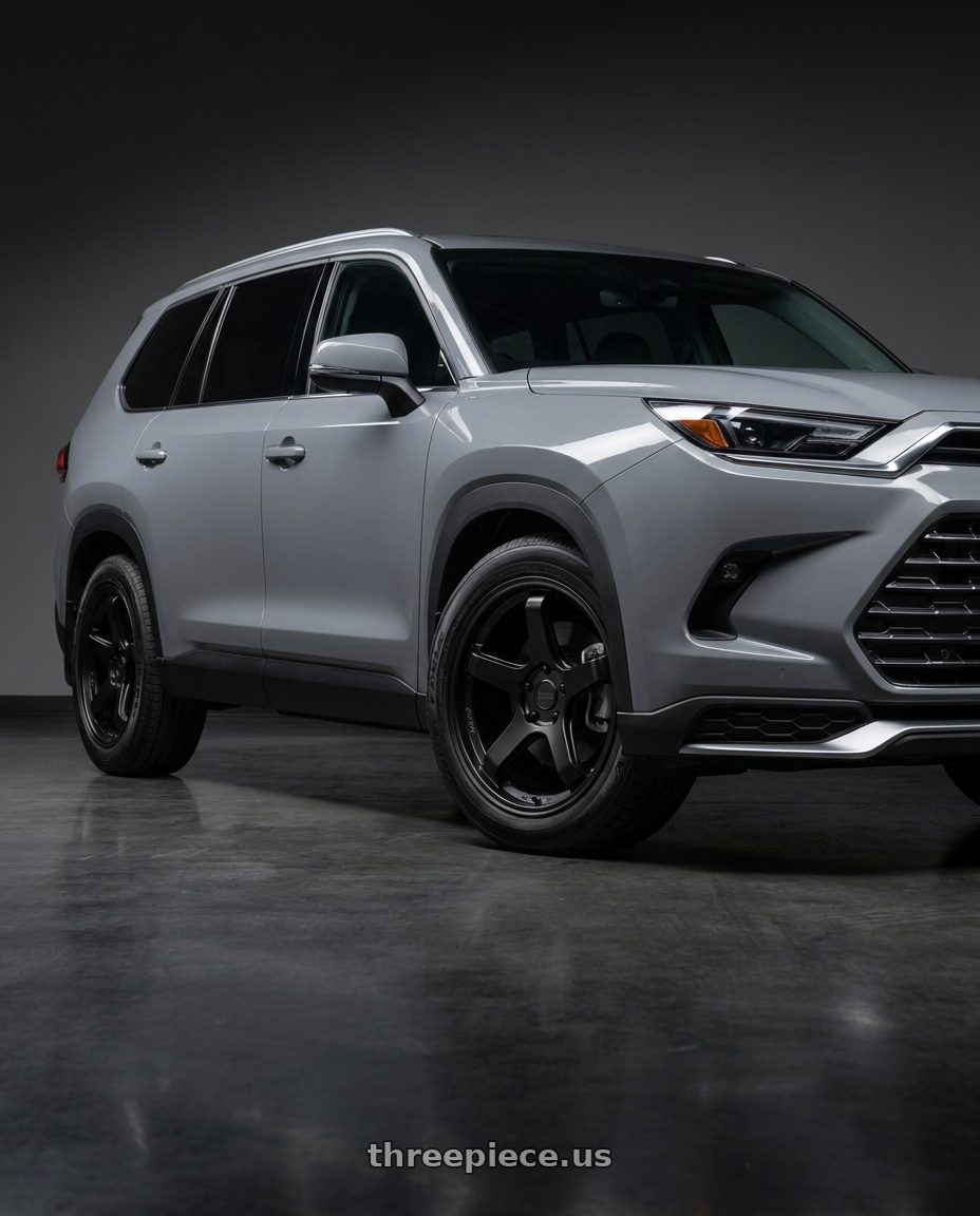 2026 Toyota grand Highlander max with KATANA RACING HR05 5x120 18x8.5 +35 Matte Black wheels