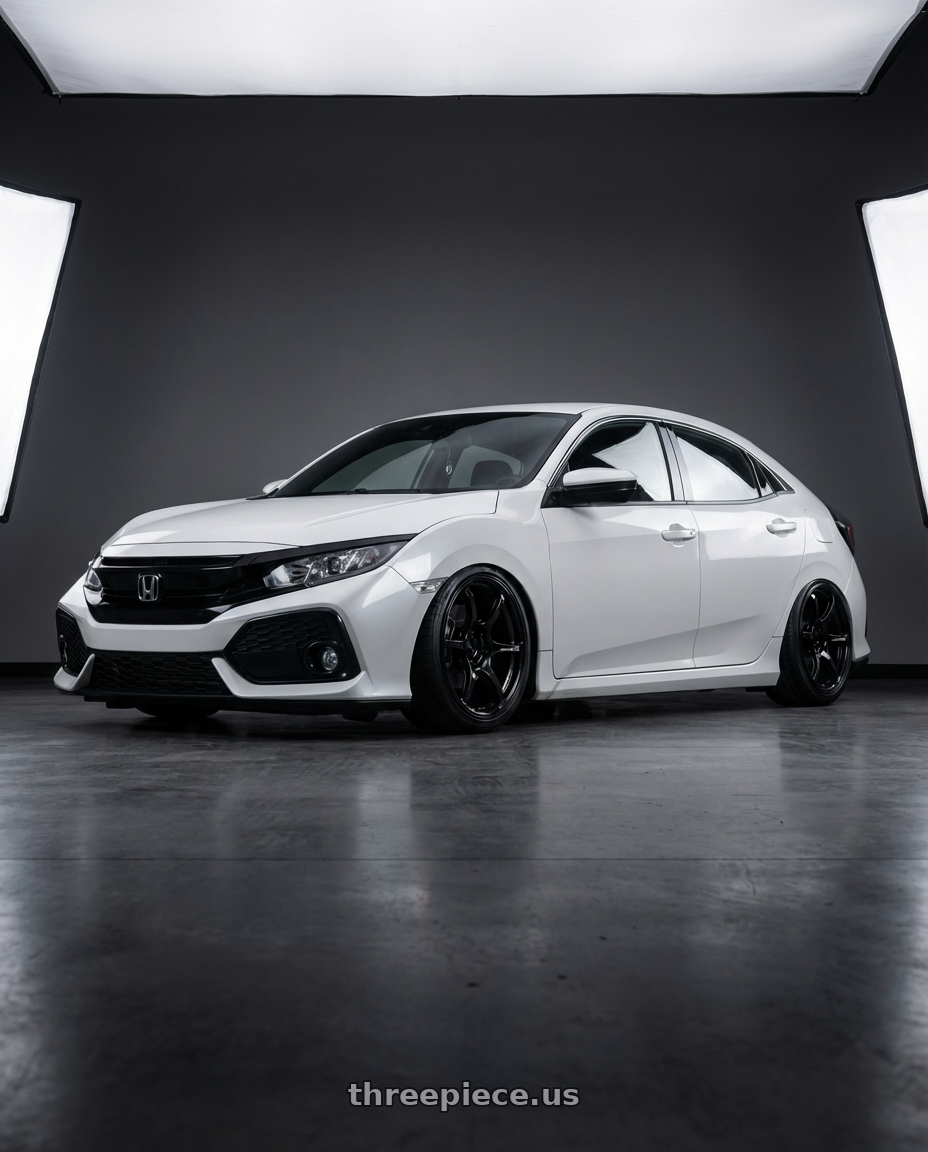 2019 Honda Civic with Advan RGIII 5x114.3 19x9.0+25 Gloss Black wheels