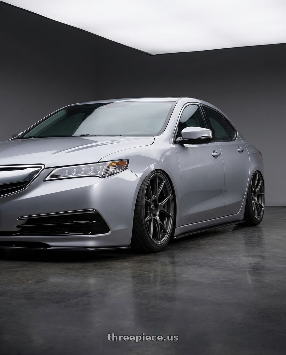 2019 Acura TLX with Konig Ampliform 5x114.3 20x8.5+30 Dark Metallic Graphite wheels
