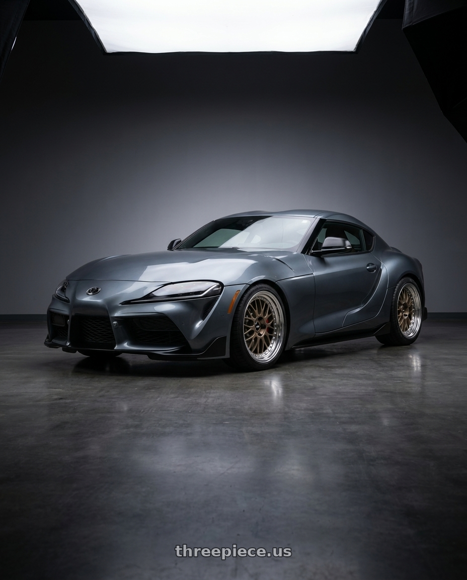 2022 Toyota gt supra with Work Meister M1 3p 5x112 19x9.5+32 A Disk Titanium Gold wheels