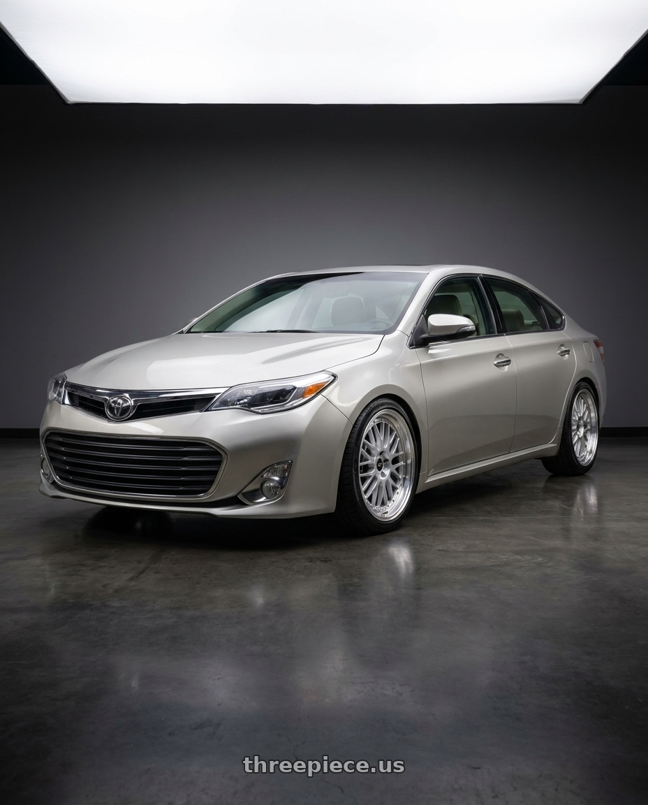 2013 toyota avalon with Vors VR8 5x114.3 18x9  +35 Silver Machine Lip Chrome Rivet wheels