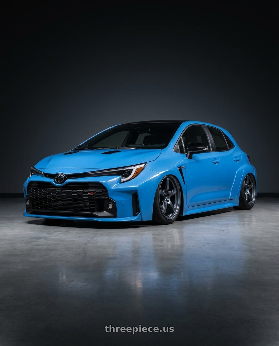 2024 Toyota GR Corolla with Gram Lights 57CR 5x114.3 18x9.5+38 Gunblue II wheels