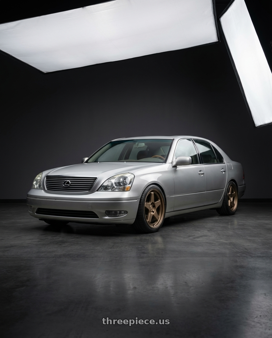 2001 lexus LS430 with Kansei K12B KNP 5x114.3 18x9 35 Bronze wheels