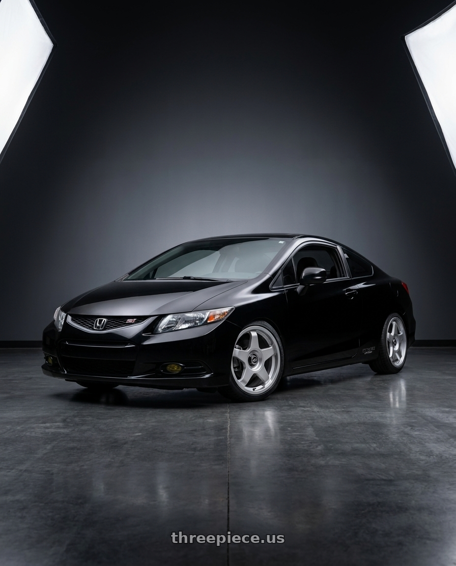 2012 Honda Civic Si Coupe with fifteen52 CHICANE 5x114.3 / 5x100 18x8.5 +35 SPEED SILVER (GLOSS SILVER) wheels