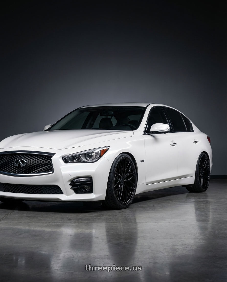 2020 Infiniti Q50 with Avant Garde Wheels M520R 5X114.3 19x8.5 +35 Gloss Black wheels