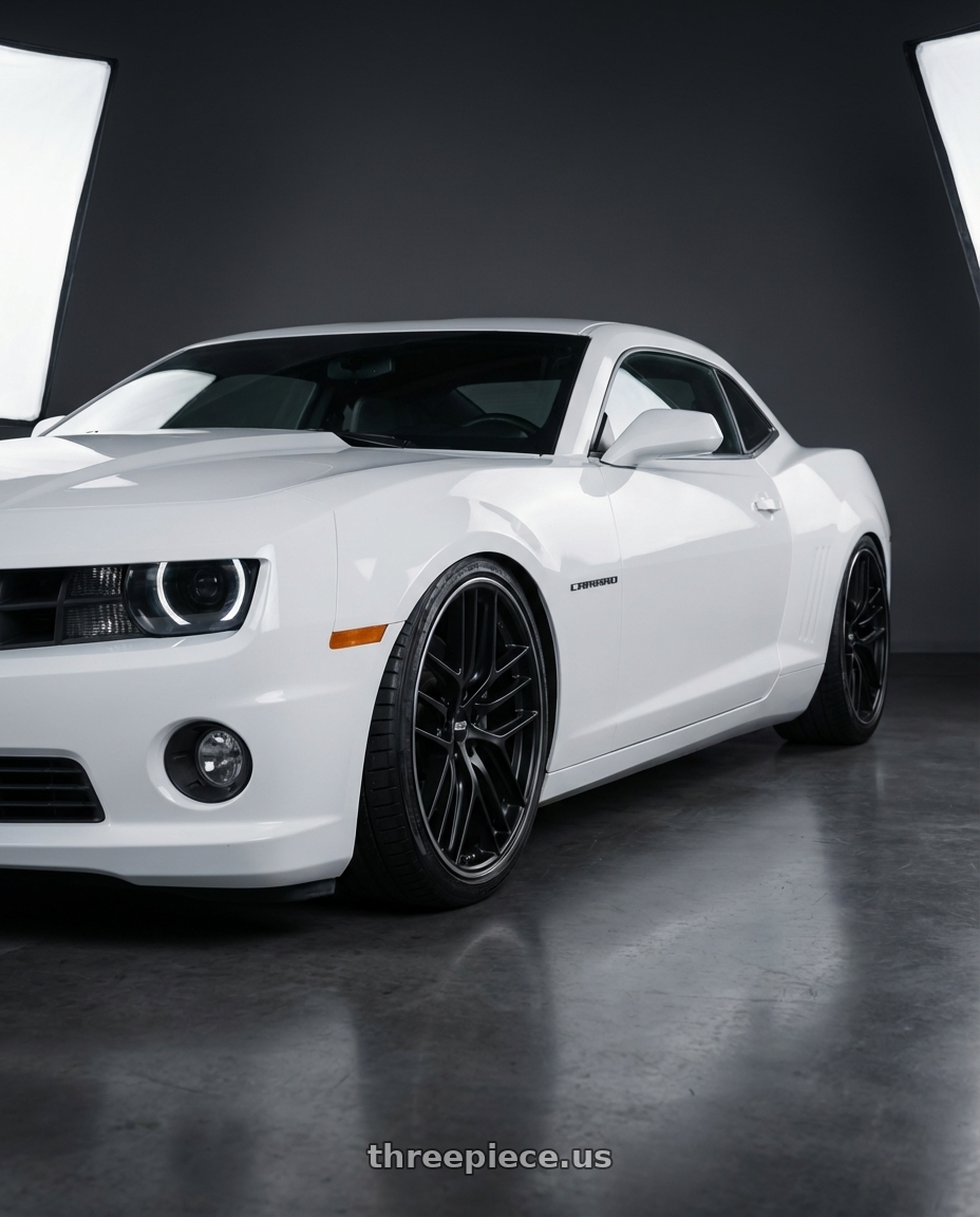 2014 Chevrolet Camaro 5th Gen with BBS CC-R 5x120 20x9.5+40 Satin Black wheels