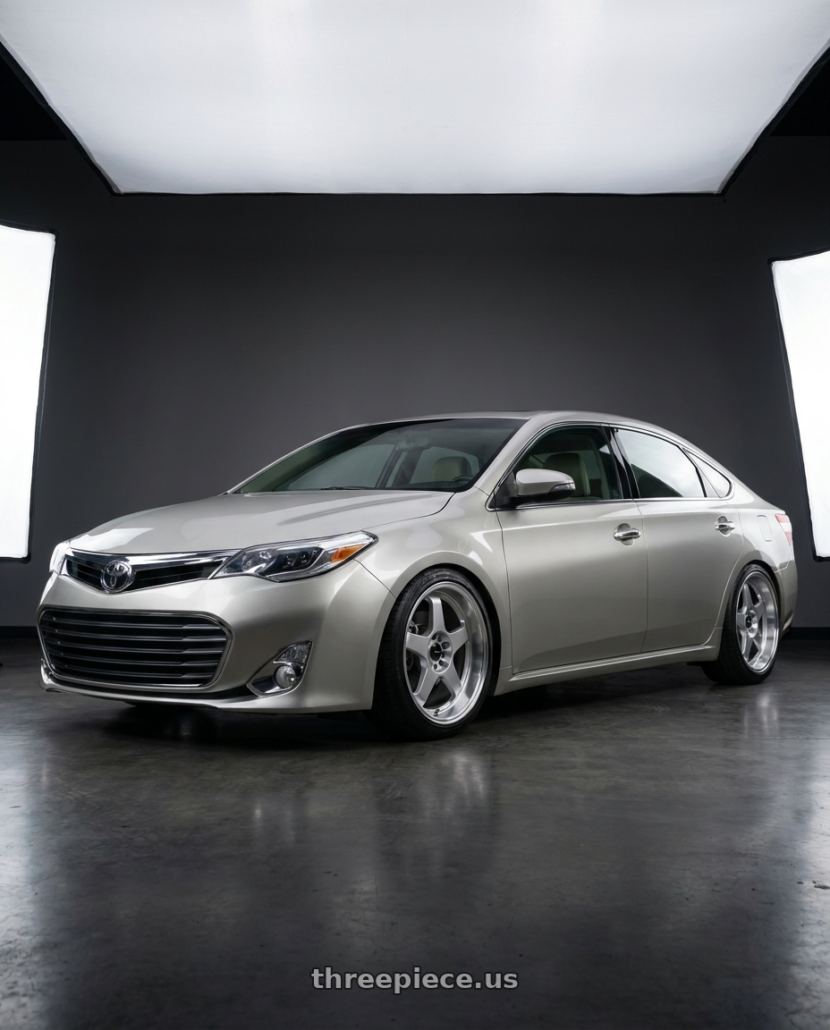 2013 toyota avalon with Vors SP1 5x100/5x114.3 18x9  +35 Silver Machine Face Lip wheels