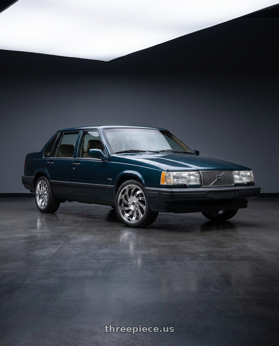 1991 volvo 940 se with Ignite Flame 5x108/5x114.3 20x8.5 +35 Chrome wheels
